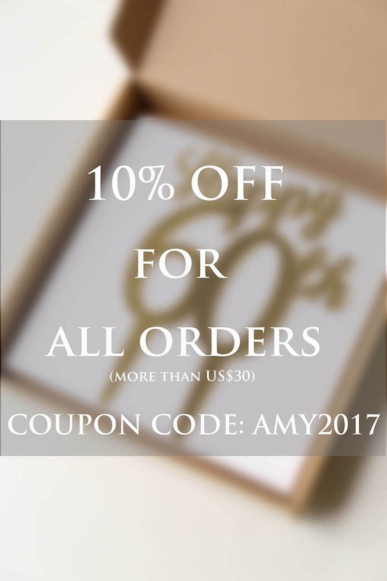 May include: A white text graphic on a blurred background with the text "10% OFF FOR ALL ORDERS (MORE THAN US$30) COUPON CODE: AMY2017".