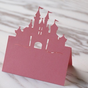 Tarjetas Castle Place/tarjetas de tienda de comida/tarjetas de sesión de boda/tarjetas de nombre de mesa/tienda de comida de princesa/baby shower de cuento de hadas