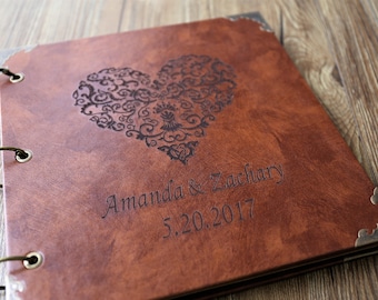 10x10 inches Personalized Heart Love  Wedding  Photo Album /Custom Wedding  Guest Book/wedding Scrapbook