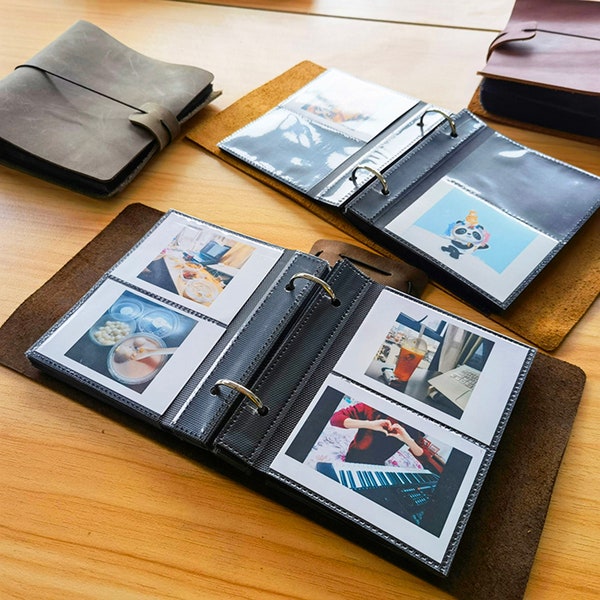 Mini Leather Photo Album for Instax films, Instax Leather album,Wedding photo album, Memory Photo Albums, Leather Wedding Gift