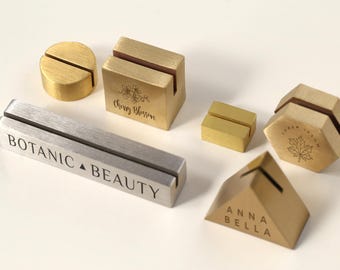 Personalized Card Holders, Wedding Card Stands, Custom Engraved Place Card Holders, Table Number Stands, Name Card Holders, Wedding decor