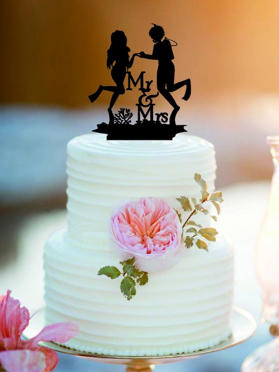 VEHFA - Decorazione per torta nuziale Mr and Mrs in acrilico