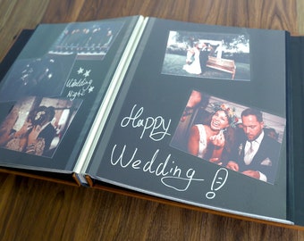 Personalized Glossy Lamination photo album/ Wedding Photo Album/ Wedding Scrapbook/Engraving PU leather Photo Album/Family Photo Album