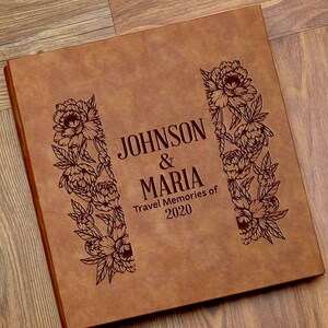 Wedding Leather Photo Album with sleeves for Maxinum 880 4x6 photosBridal giftPersonalised Wedding giftsLeather Wedding Scrapbook