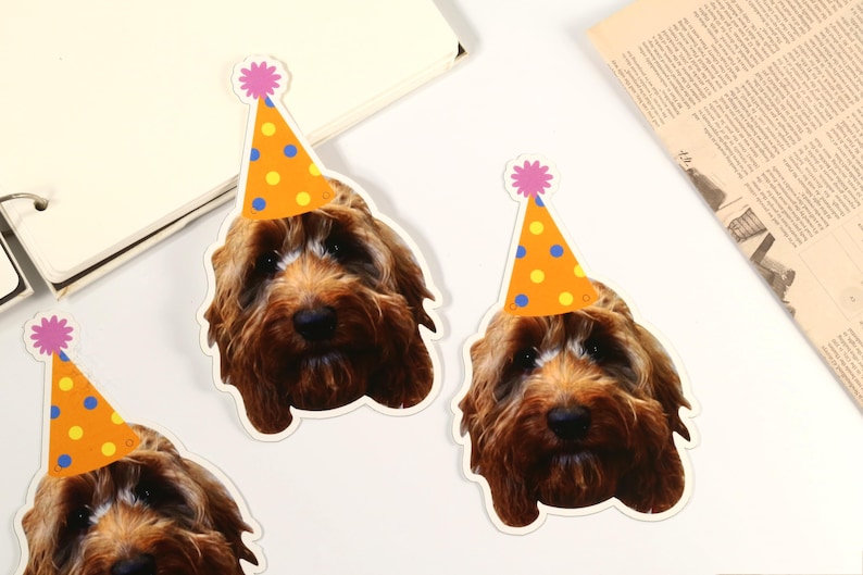 Custom Dog Face Banner, Personalized Dog Birthday Party banner, Pet photo Banner ,Party Decoration, Gifts for Pet Lover, Cat Birthday Banner image 10