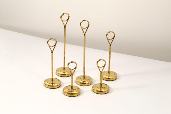 Gold Card Clips, Elegant brass Card Stands, Wedding Table Number Holder, Stainless Display Holders, Card Clips, photo stands, Wedding Decor