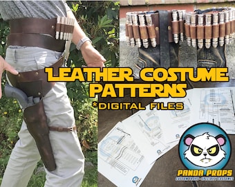 Cad Bane BOBF style leather costume templates and patterns