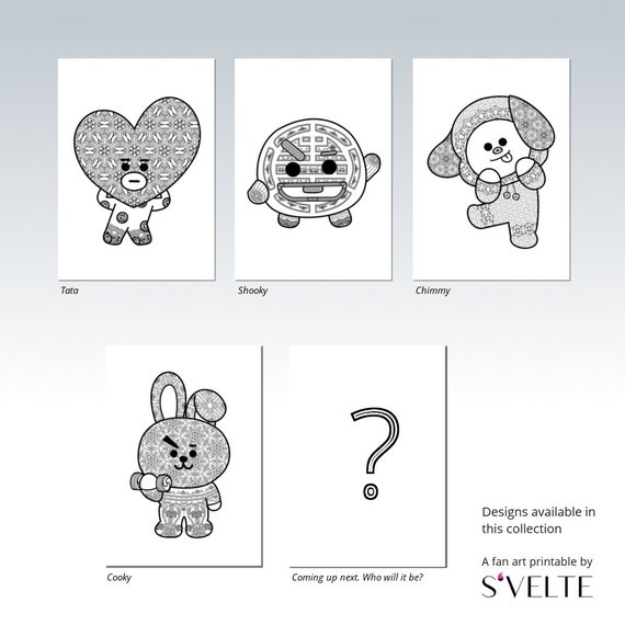 Download BT21 Chimmy by BTS Jimin: Downloadable digital coloring ...