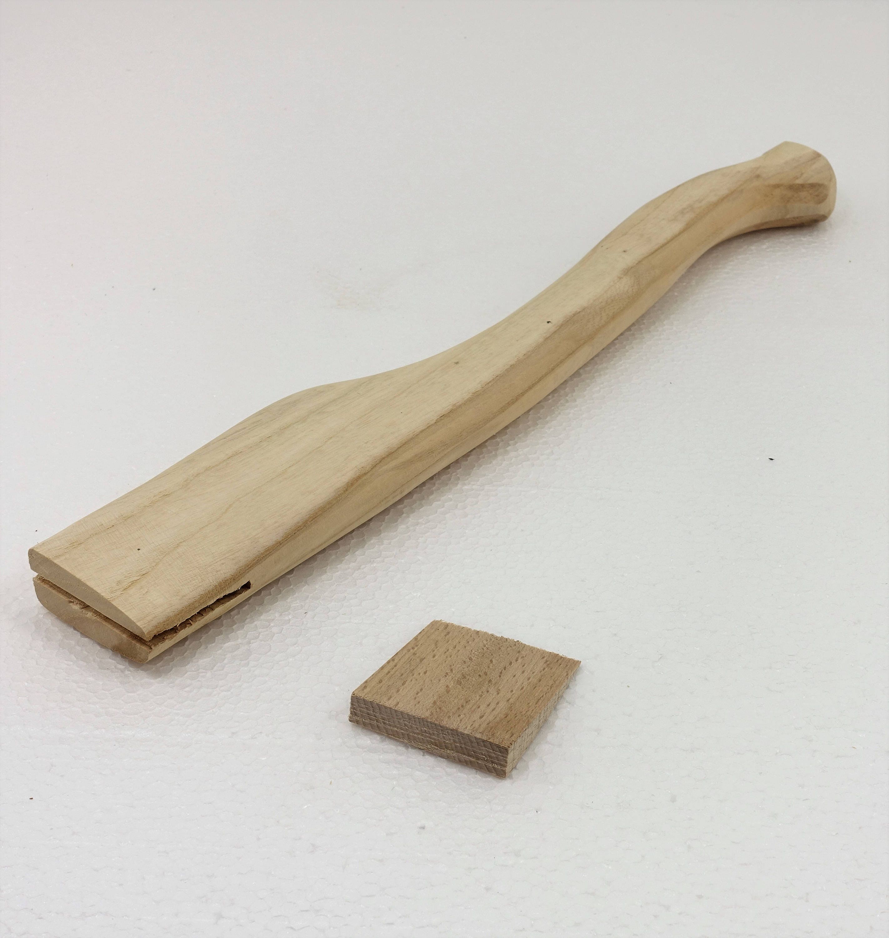 14,4" Ash wood axe handle Flat Eye Style replacement handle 