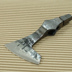 Forged Handmade Viking Style Steel Bearded Blank Axe Head Throwing Hatchet / Camping / Hiking / Bushcraft / Hunting / Woodworking Hand Tool