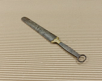 Vintage Sharpening Steel: Stag Handle Knife Sharpener, German/Austrian Scabbard