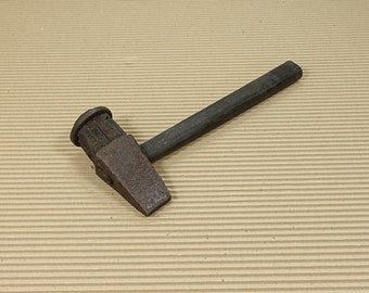 Antique Special Wood End Hammer Axe Rare Old Tool