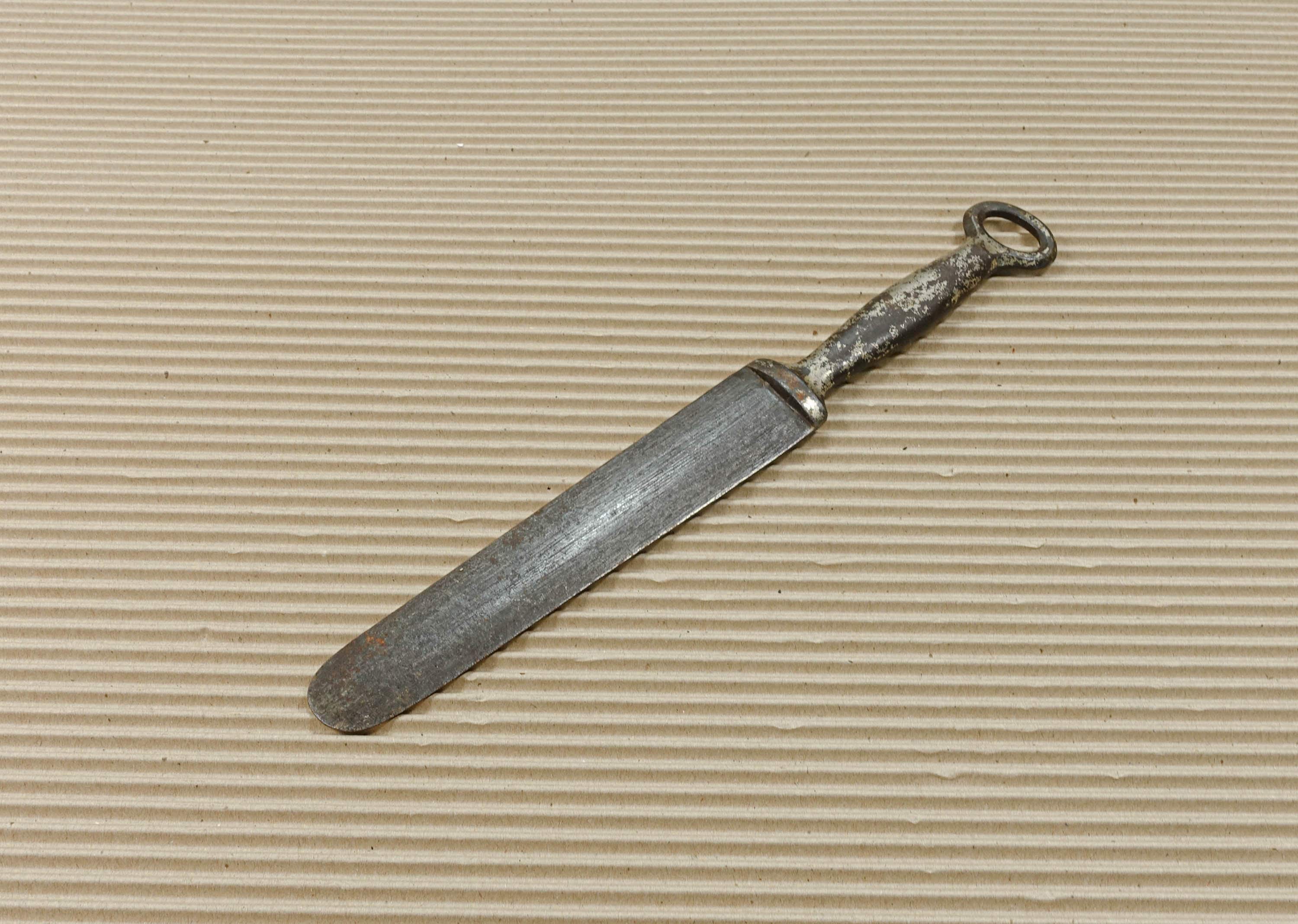 Vintage Sharpening Steel: Stainless Knife Sharpener with Stag Handle
