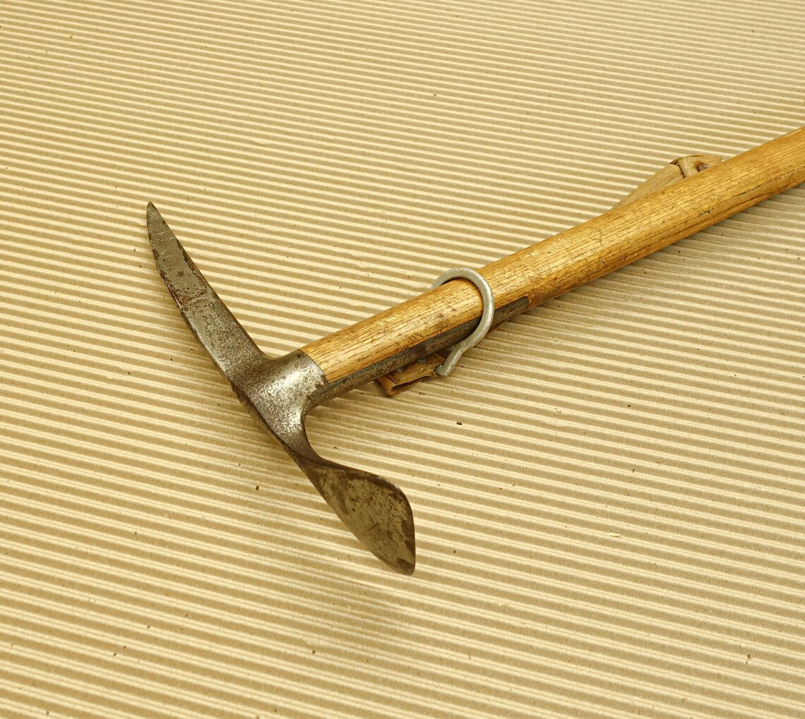 Vintage Walking Stick Cane Ice Axe Germany 1950s Eispickl Etsy