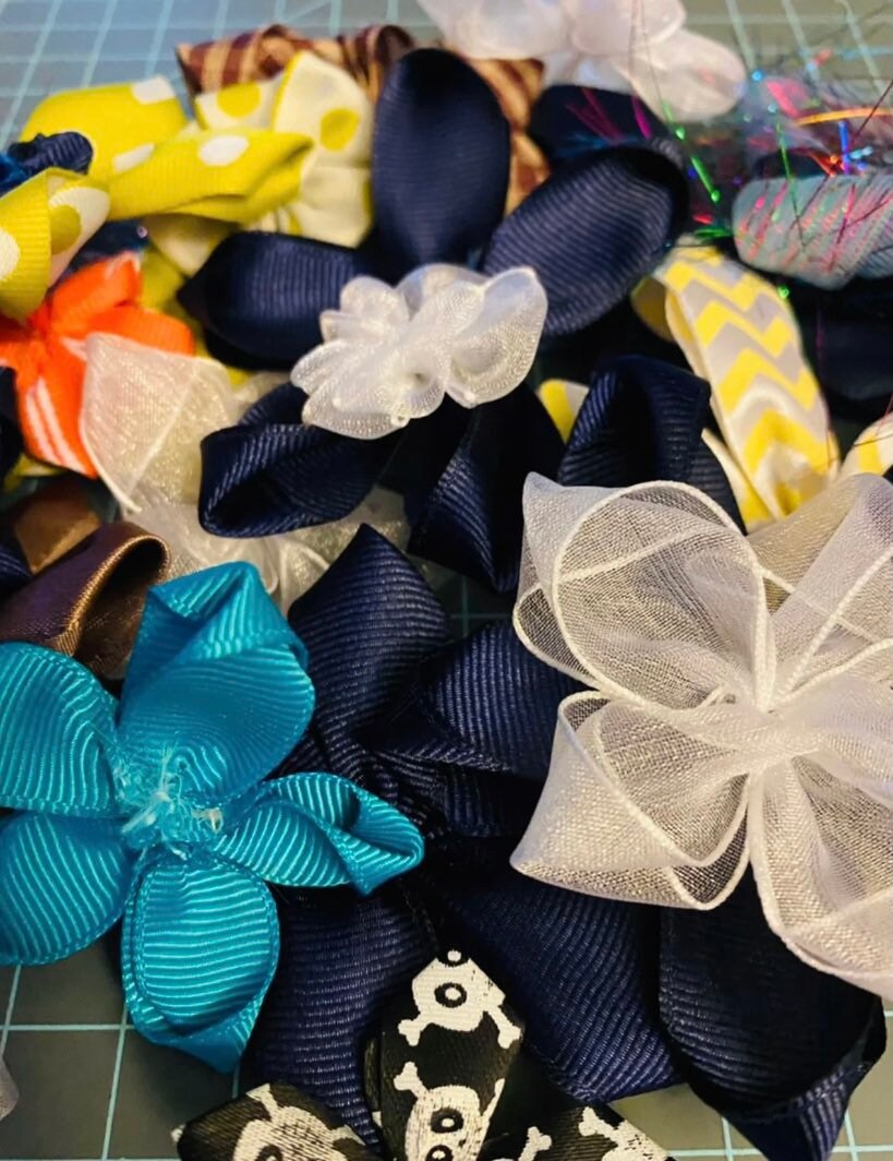 Handmade Ribbon Flowers Etsy