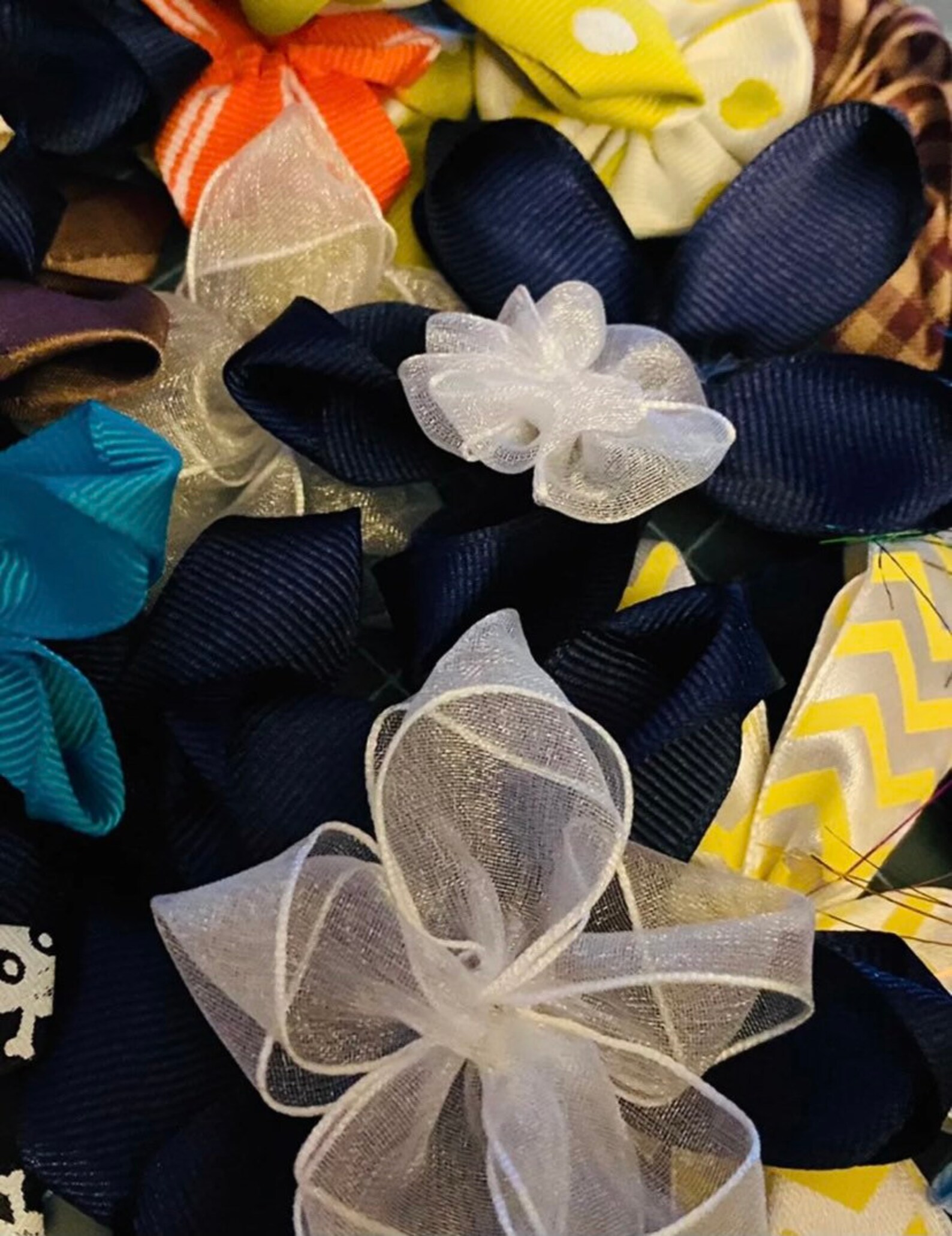 Handmade Ribbon Flowers Etsy