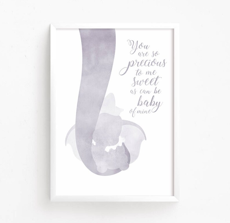 sale 50 off dumbo watercolor printable disney quote nursery etsy