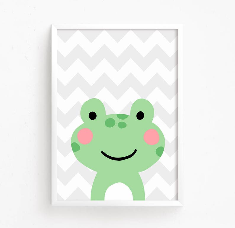 Magnificent frog decor for baby room Printable Nursery Art Set Of 6 Tiger Fox Frog Baby Room Decor Kids Poster Cute Animal Kawaii Woodland Sale 50 Off Prints Collectibles Shorashmedia Com