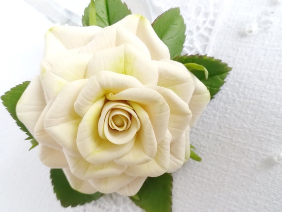 white rose for hair