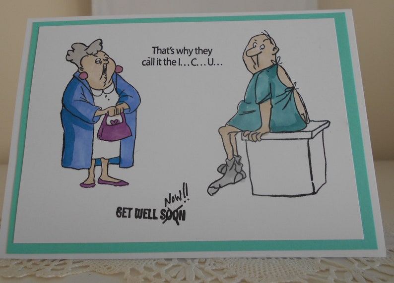 Get Well soon/now. Funny get well greeting card. Humourous get | Etsy