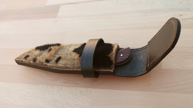 Handmade knife with goatskin sheath image 7