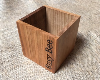 Busy Bee - Handmade Desk Tidy  - Made with 5 Local Welsh Hardwoods - Made in Wales - Large Size