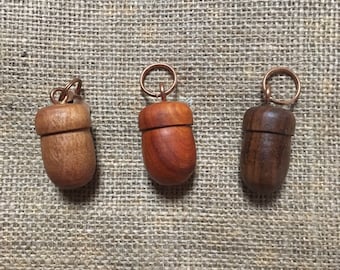 Acorn Keyring in Welsh Hardwood - Symbol of Wealth and Potential - Nordic and Celtic Symbol - Good Luck Charm - One Supplied