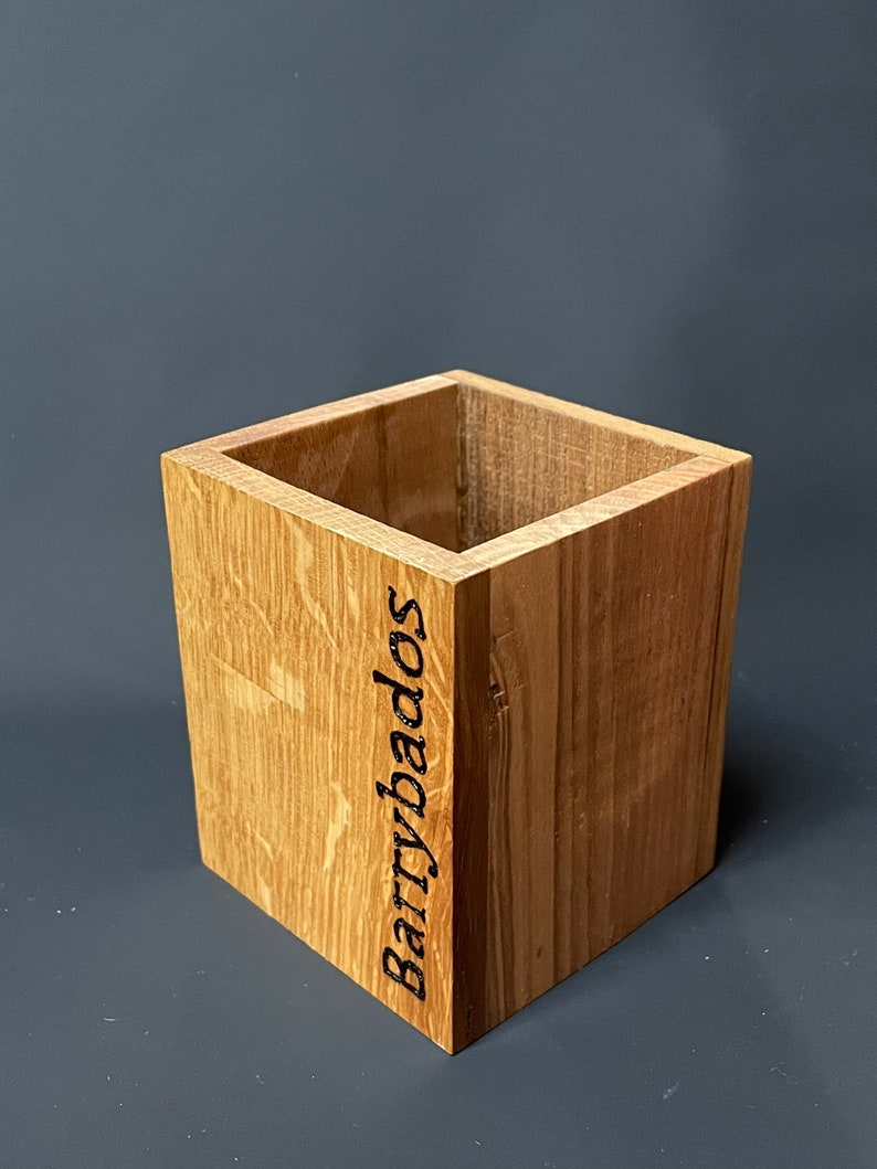 Barrybados Barry Island Handmade Desk Tidy Made with 5 Local Welsh Hardwoods Made in Wales Small Size image 6