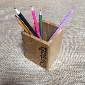 Cwtch Handmade Desk Tidy Made with 5 Local Welsh Hardwoods Made in Wales Small Size image 1
