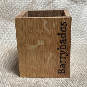 Barrybados Barry Island Handmade Desk Tidy Made with 5 Local Welsh Hardwoods Made in Wales Small Size image 4