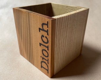 Diolch - Handmade Desk Tidy  - Made with 5 Local Welsh Hardwoods - Made in Wales - Large Size