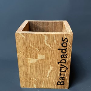 Barrybados Barry Island Handmade Desk Tidy Made with 5 Local Welsh Hardwoods Made in Wales Small Size image 8