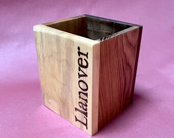 Llanover - Llanofer - Handmade Desk Tidy  - Made with 5 Local Welsh Hardwoods - Made in Wales - Small Size