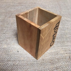 Cwtch Handmade Desk Tidy Made with 5 Local Welsh Hardwoods Made in Wales Small Size image 3