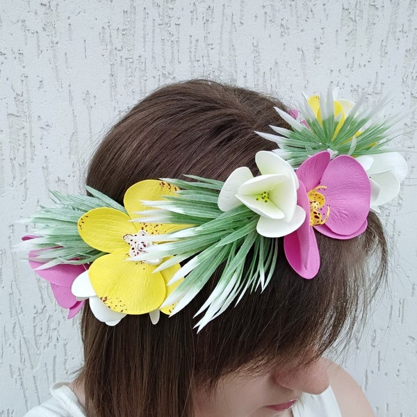 hawaiian wedding headpiece