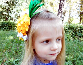 YARIEW Fascia Per Capelli Con Ananas A Strass, Per Feste Hawaiane E Tropicali, Bomboniere Estive, Regalo Donna, Metallo E Strass
