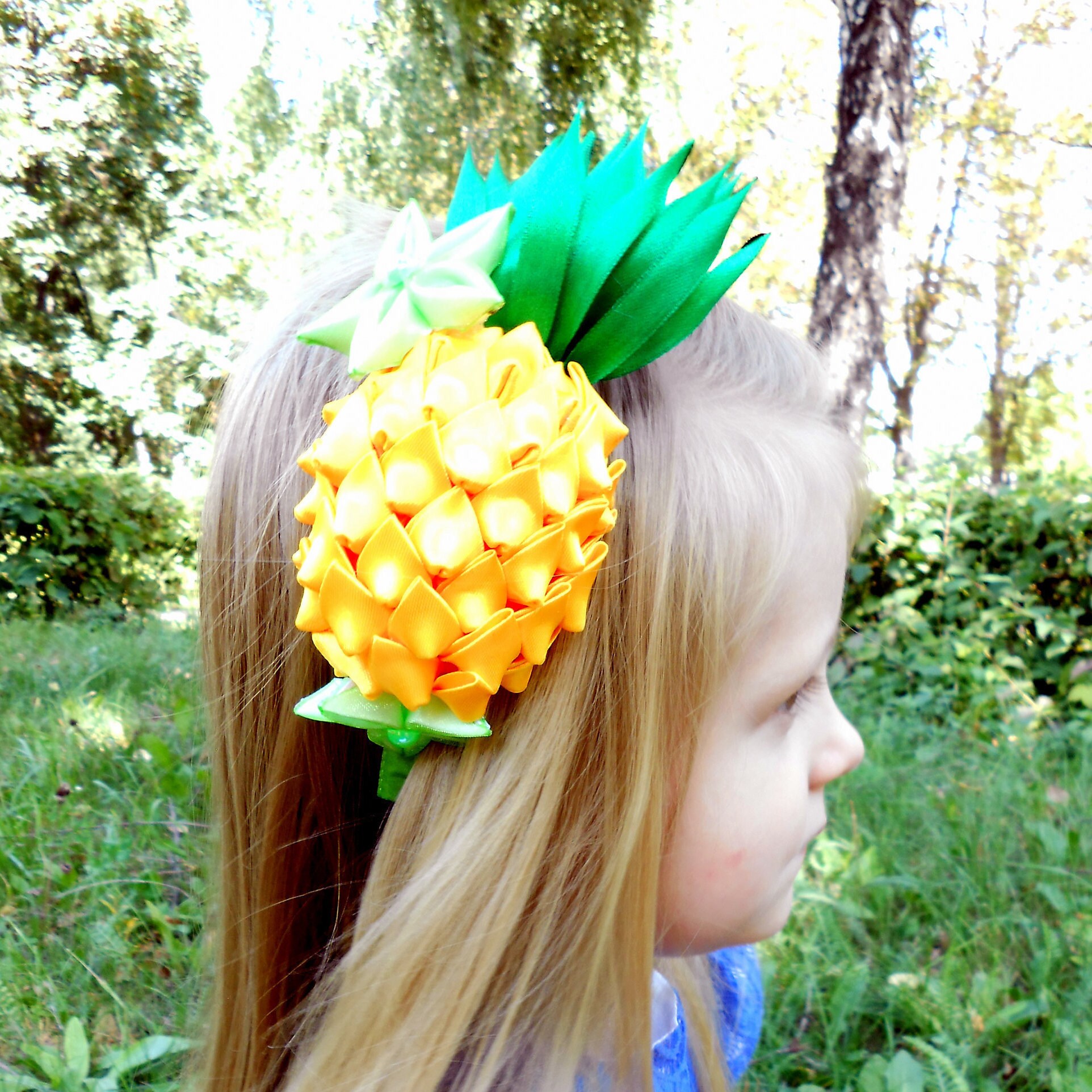 Pineapple flower fascinator headband Fruit headdress for women Etsy