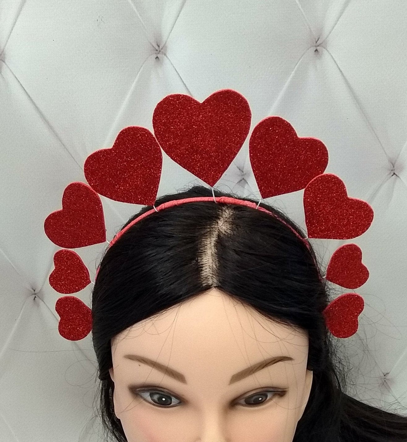 Valentines Galentines Day Headpiece Headband ONLY Heart Headband Cupid Valentine Headband Queen of Hearts  main image 3