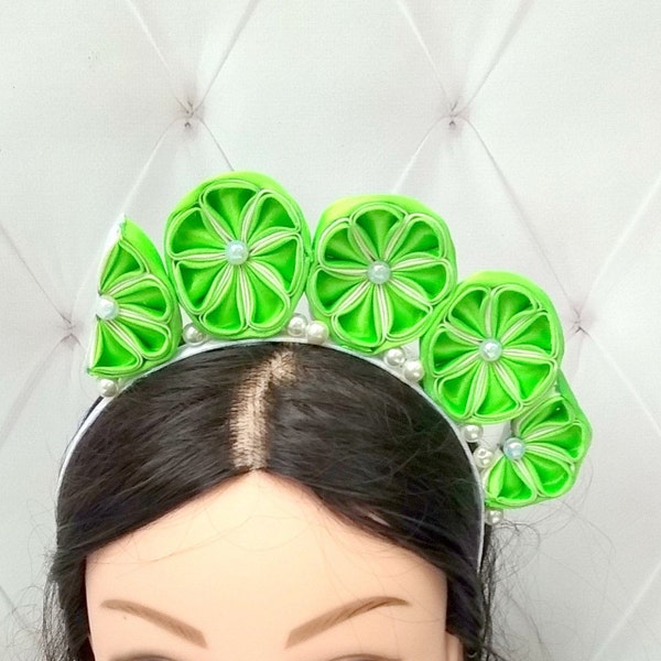 Lime fruit headband Tropical headpiece for women Citrus crown