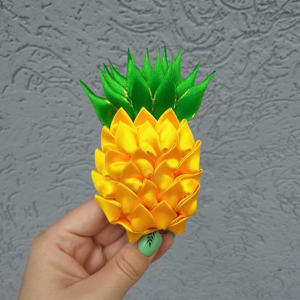 Pineapple hair clips for women Fruit headpiece fascinator Tropical head piece