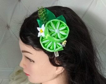 Lime fruit hair clip for women Large hair clip Lemon accessories