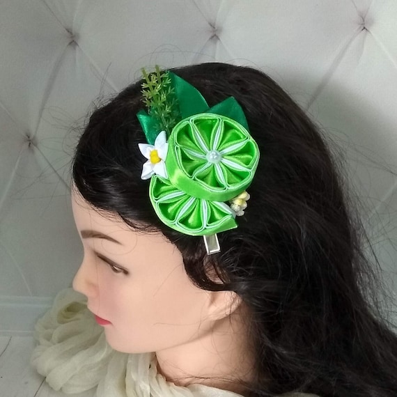 Lime Fruit Hair Clip for Women Large Hair Clip Lemon  display picture 2