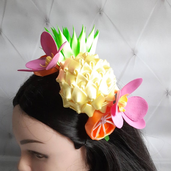 Carmen Miranda Headpiece Fruit Costume Headband Pineapple 