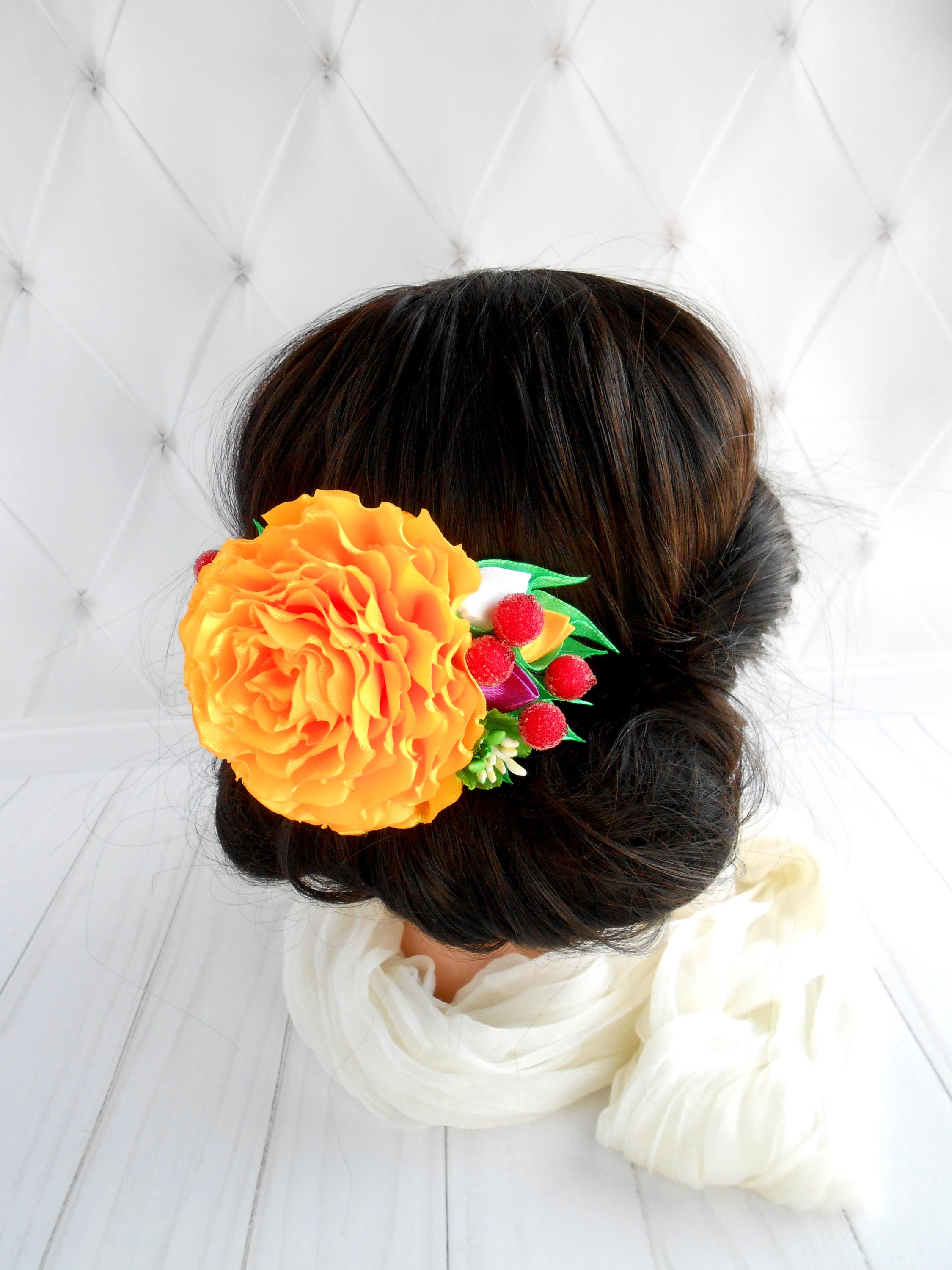 Mexican Flower Hair Comb Frida Headpiece Fiesta Hair Accessories Frida