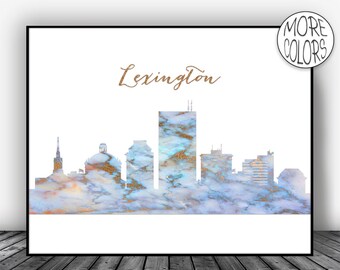 Lexington Skyline Etsy