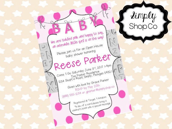 open house baby shower invitations
