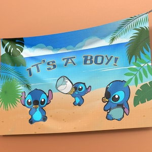 Stitch "It's a Boy" Baby Shower Decoration (DIGITAL DOWNLOAD)