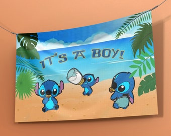 Stitch "It's a Boy" Baby Shower Decoration (DIGITAL DOWNLOAD)