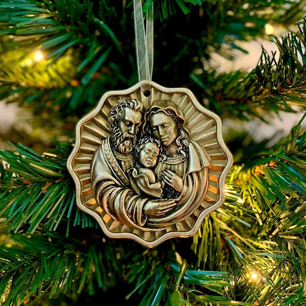 Sainte Famille - Décoration - Cadeau Catholique - Sapin - Noël - Ornement - Vierge Marie- Enfant Jésus - Saint Joseph