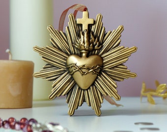 Sacred Heart of Jesus Ornament, Christmas Tree, Catholic Home Decor